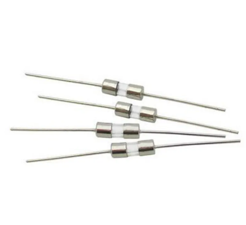 20pcs 3 6 10mm T2A 2000mA 250V slow Axial fuse Glass Tube with lead wire 3