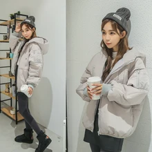 Autumn and winter coat dress short coat Korean BF college students aozai Harajuku wind down thick