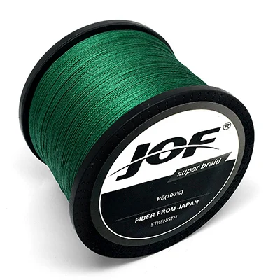 JOF 300 м 500 м 1000 м 10LB-80LB PE мультифиламентная 4 нити плетеная леска для океанской рыбалки, супер прочная плетеная леска для ловли карпа - Цвет: Green