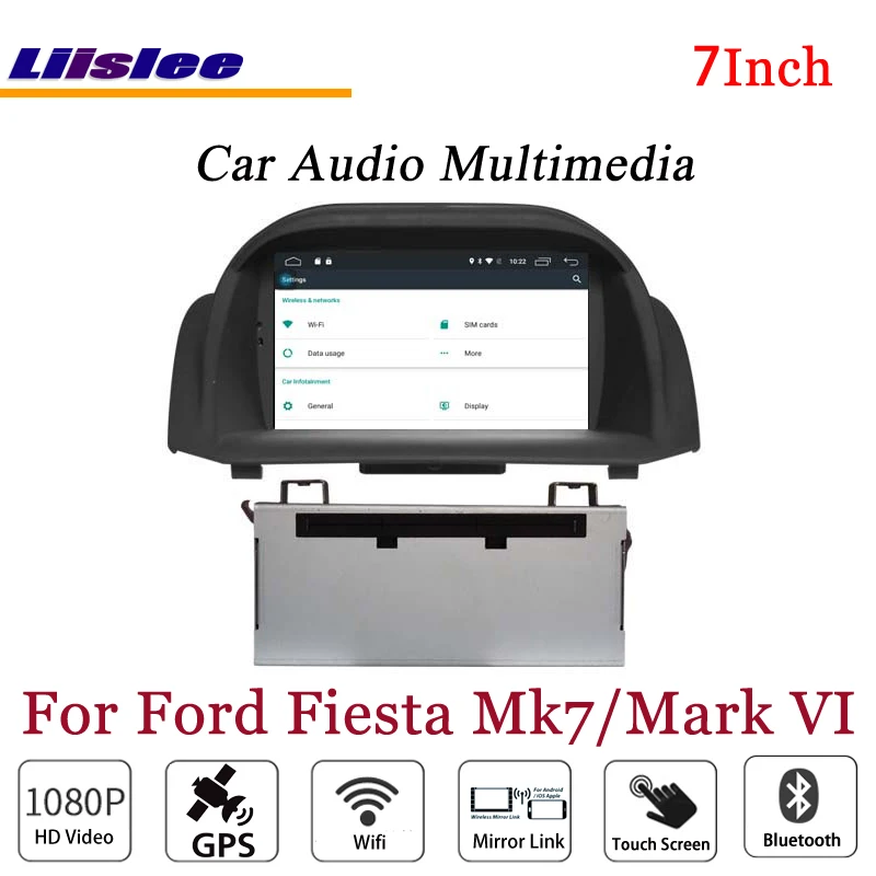 Cheap Liislee For Ford Fiesta Mark VI Stereo Android Radio DVD Player 3G Wifi BT GPS MAP Navigation 1080P System Original NAVI Design 5