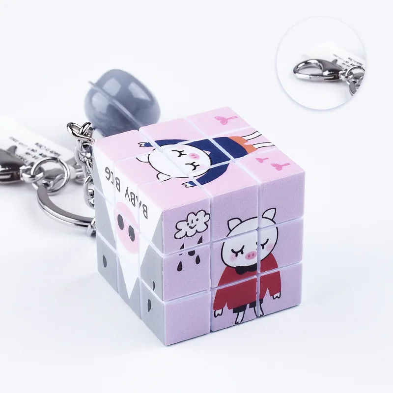 Креативный третий заказ Кубик Рубика автомобильный брелок Подвеска забавная декомпрессионная игрушка сумка подвесной брелок для ключей подарок