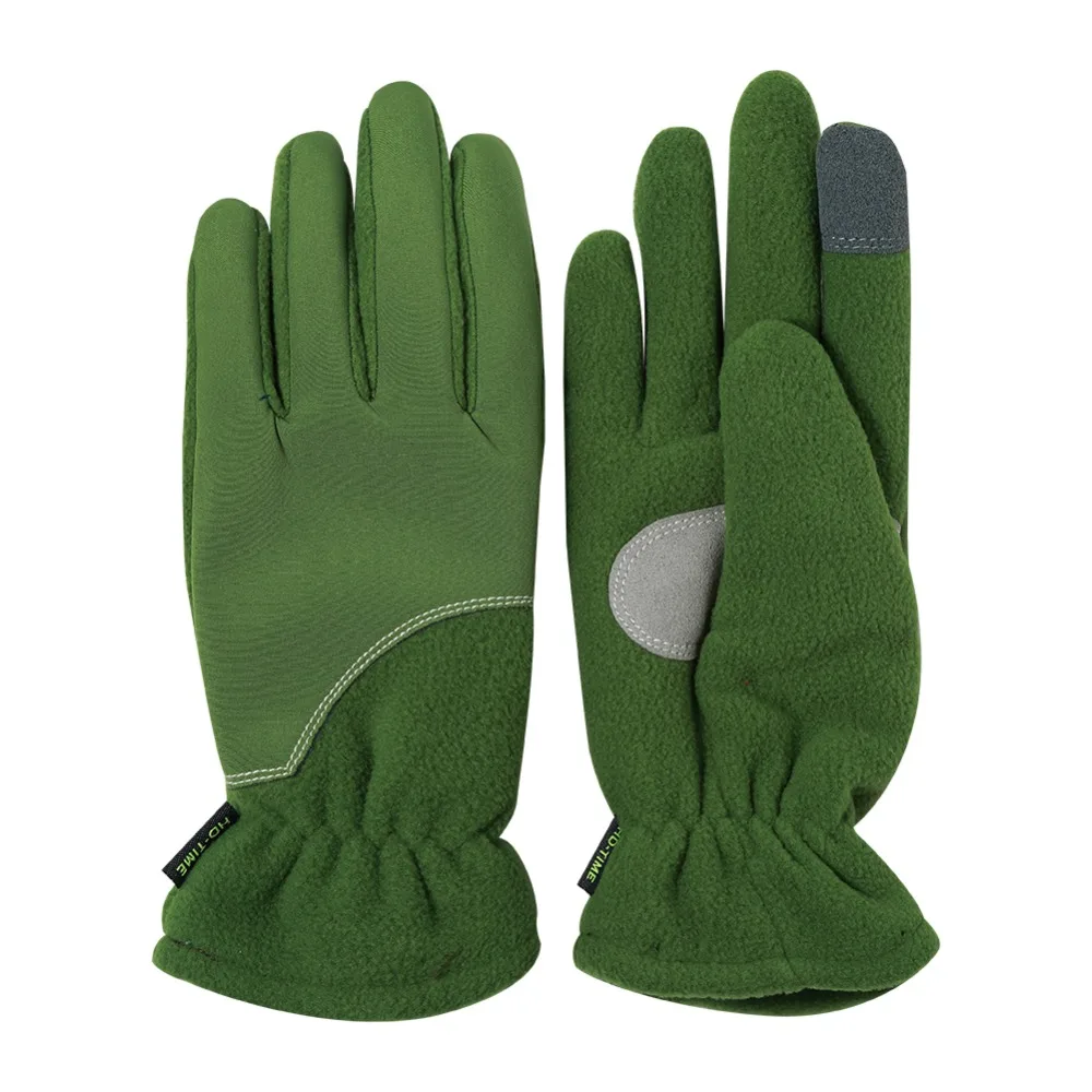 

warm Winter boys and girls winter gloves fleece children mittens outdoor bike gloves kid gloves green