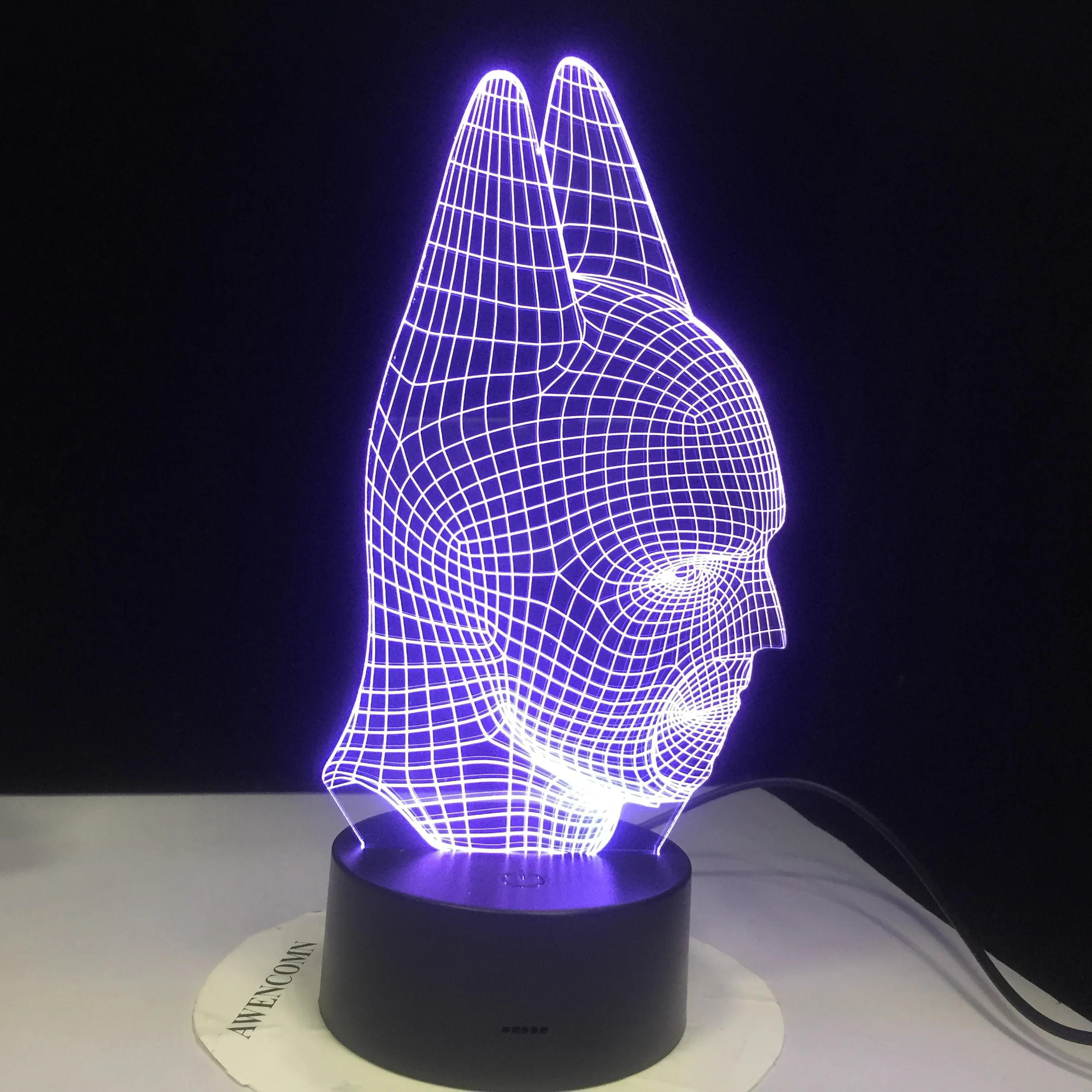 7 цветов 3d Визуальный дистанционный сенсорный Бэтмен цветной ночник детский