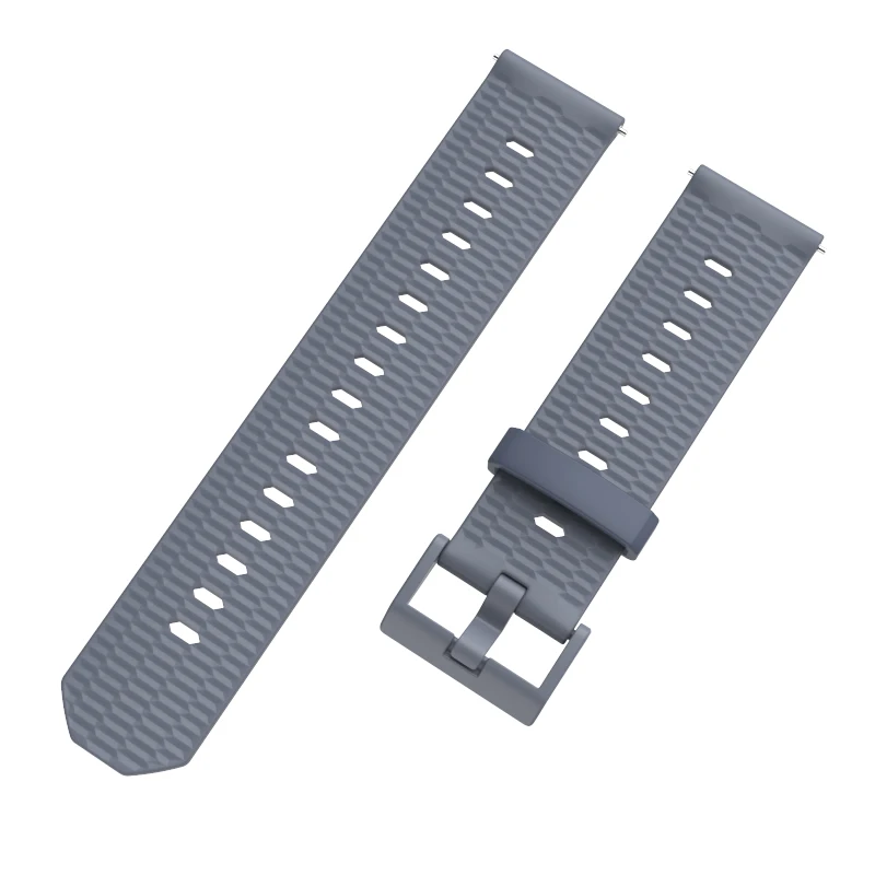 Mijobs 20 22 мм силиконовый браслет для Xiaomi Huami Amazfit Bip BIT PACE Band смарт часы браслет аксессуары браслеты ремни - Цвет: Gray Blue