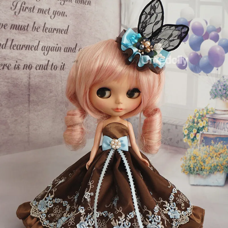 1 шт. кофейное кружевное платье принцессы для кукол Blyth Pullip Licca Azone 1/6 Одежда
