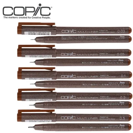 [ Top Quality ] Japan COPIC Multiliner Fine Line Pen 0.03-0.5 Gel Pen 1 Pcs