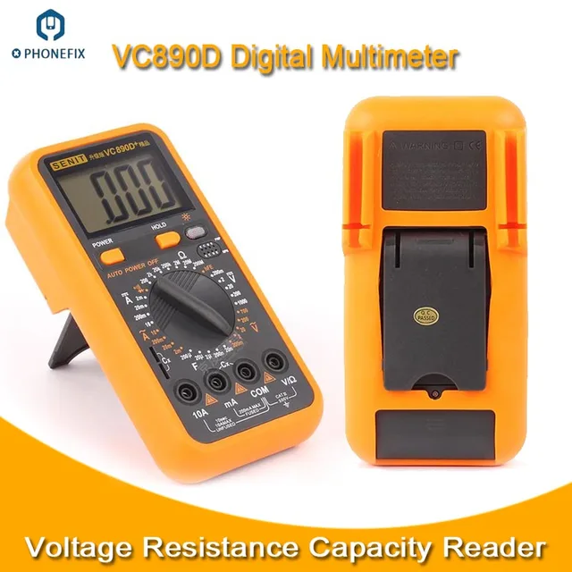 True Rms Vc890d Digital Multimeter 20mf Capacitance Meter With True Rms Vc890d Digital Multimeter 20mf Capacitance Meter With Testing Probe Pen Amp Volt Mah Data Reader Lcd Display