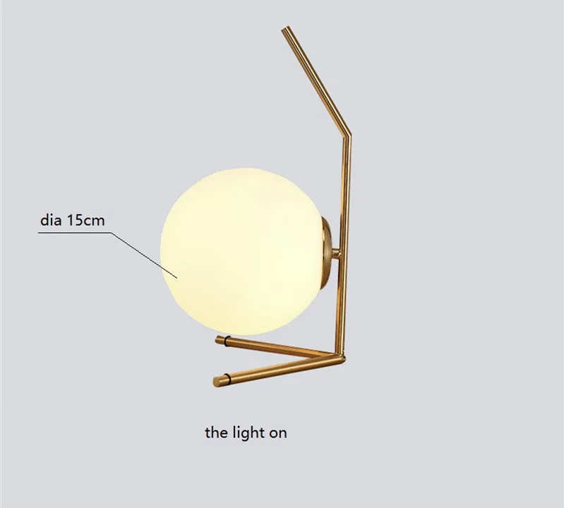 Современный скандинавский светодиодный светильник, креативный стеклянный шар, настольная лампа, Минималистичная ретро настольная лампа, винтажный Лофт, для учебы, спальни, прикроватная лампа