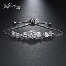 Рождественский подарок; Новинка вентилятор Форма AAA CZ Ziron камень звено цепи браслет Для женщин Прозрачный кристаллический цветок Шарм браслет AB128