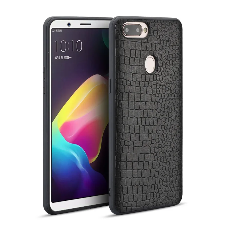 Brand Crocodile Flat Texture Phone Case for OPPO R11s plus Leather Protection All inclusive shell series |