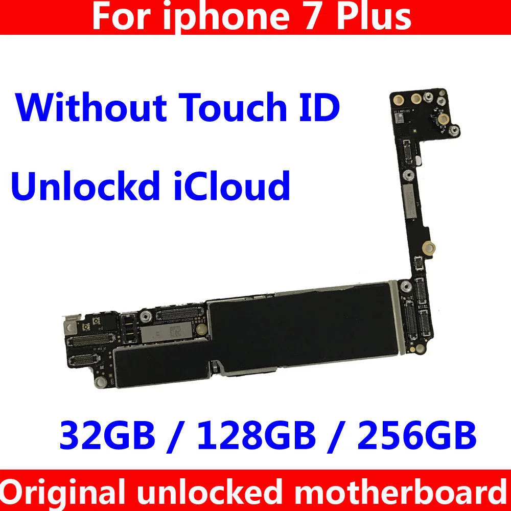 

Top Quality unlocked iCloud IOS system mainboard for iphone 7 Plus original motherboard without touch ID for iphone 7Plus 7P 32g