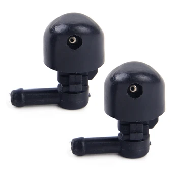 

CITALL New 2PCS Car Black Plastic Single Hole Rear Window Wiper Windshield Spray Washer Nozzle Jet Sprayer For Most Car