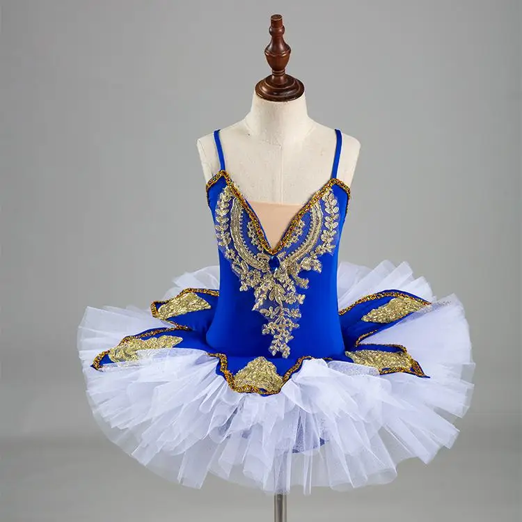 Новинка года; профессиональная балетная пачка для детей; пачка с лебедем и озером; танцевальные костюмы; балетное платье для девочек - Цвет: blue white