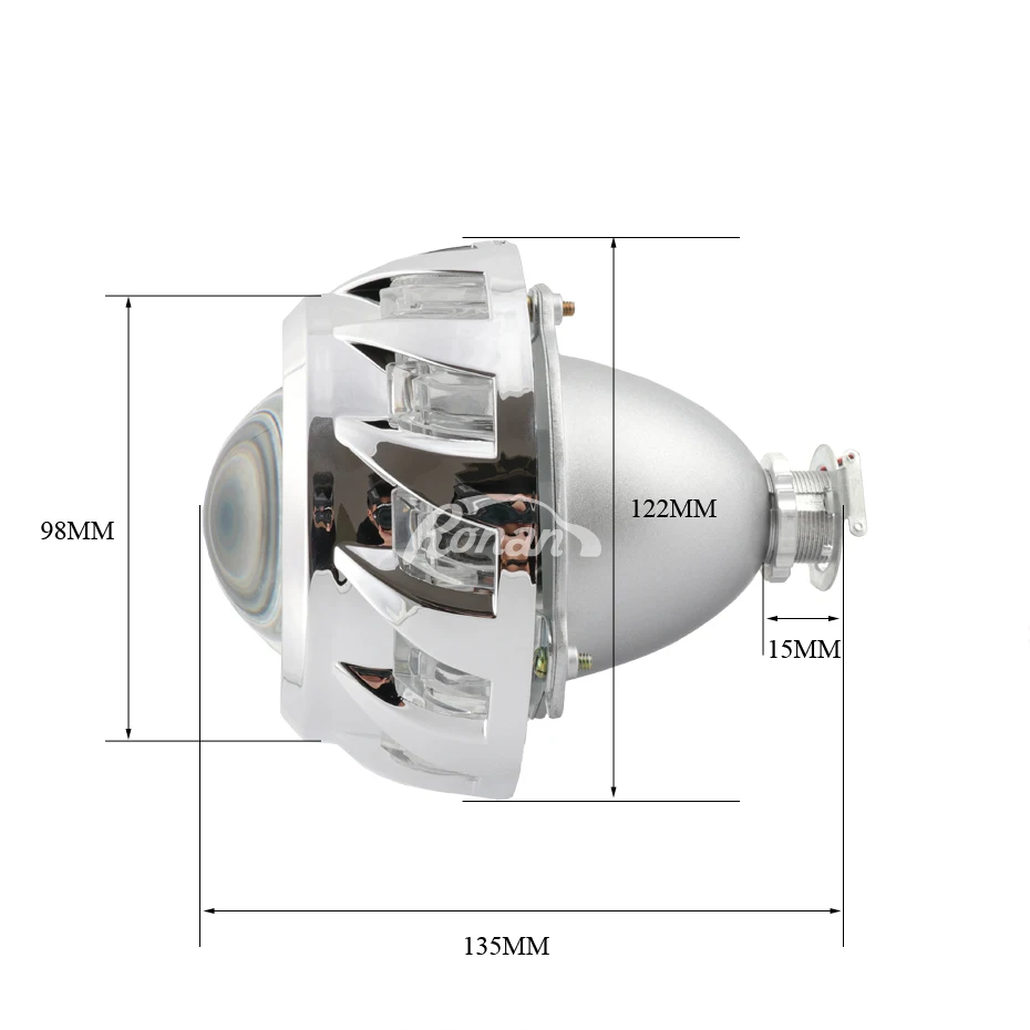 RONAN 3,0 полностью металлический супер биксеноновый HID проектор объектив H1 H4 H7 RGB 360 demon eyes автомобильный Стайлинг Модифицированная Автомобильная фара