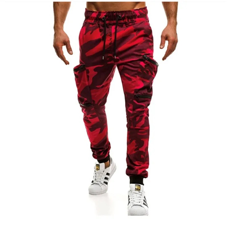 

Men's camouflage pants multi-pocket zipper jogging casual hip-hop pants military camouflage pants overalls men's pants