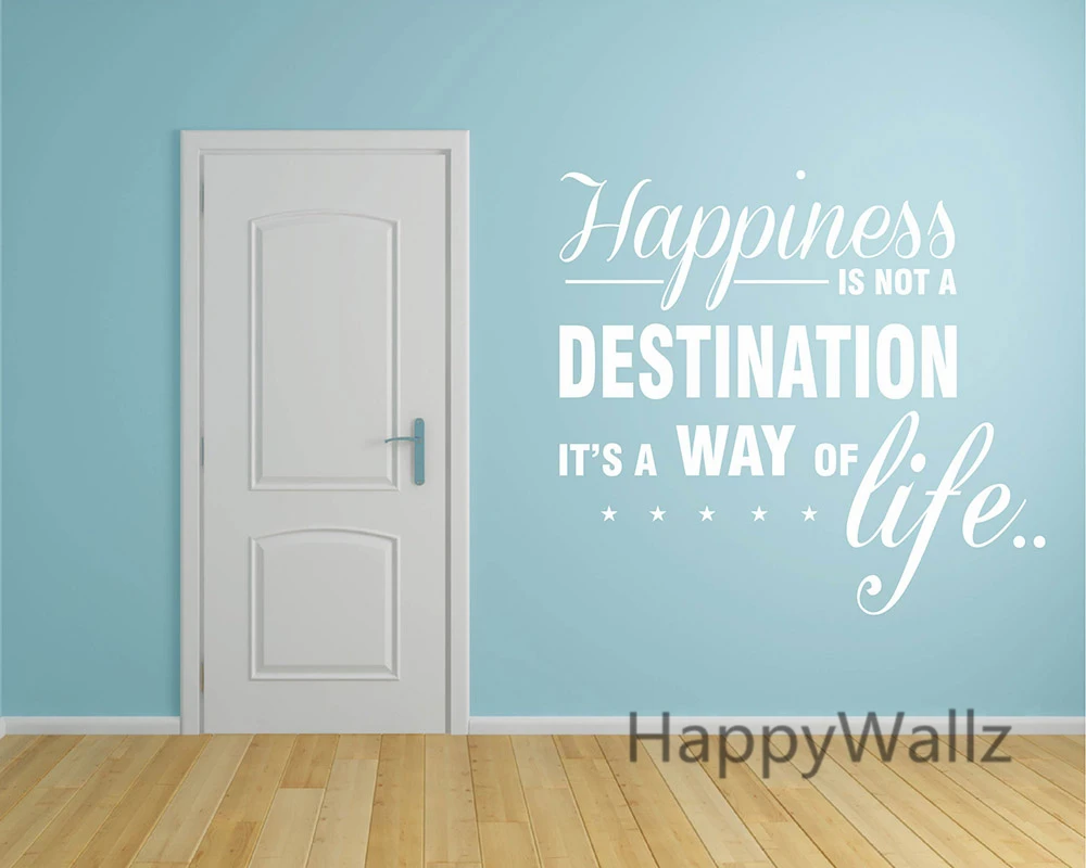 Hiness Is A Way Of Life Motivational Quote Wall Sticker Diy Hiness Is A Way Of Life Motivational Quote Wall Sticker Diy Decorative Inspirational Office Decal Q132 In Stickers From Home