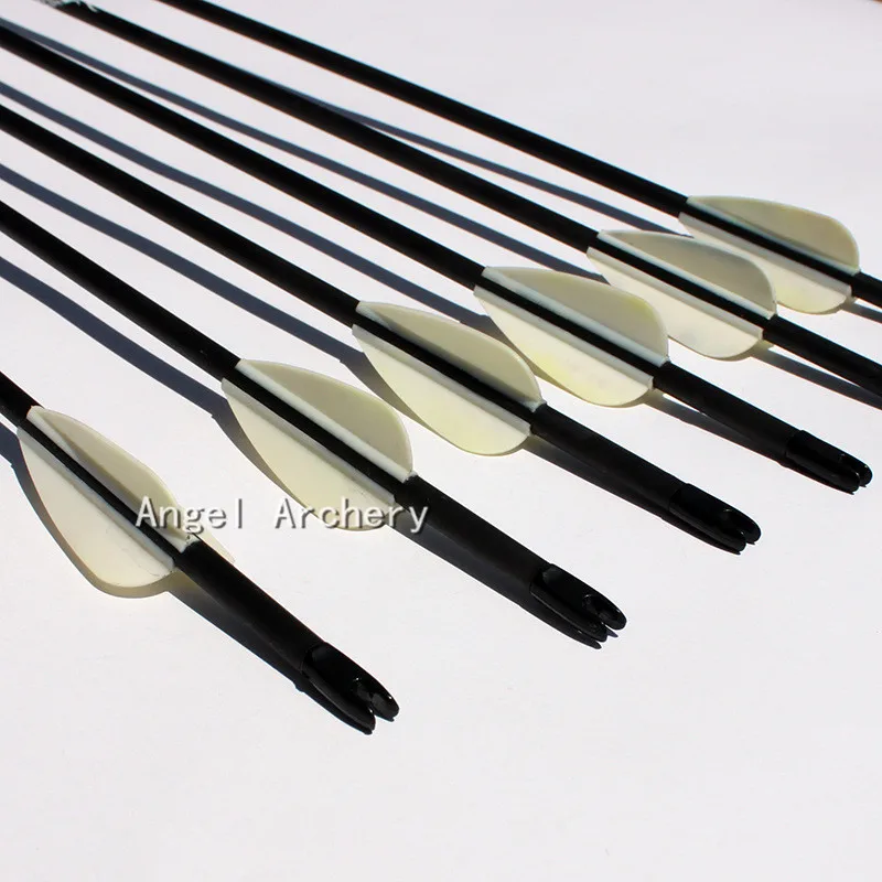 12PK Spine 400 white Carbon Arrow long insert Arrowhead carbon arrows