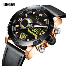 Biен Элитный бренд для мужчин аналоговый цифровой кожа спортивные часы мужчин армия военная Униформа человек кварцевые наручные часы Masculino