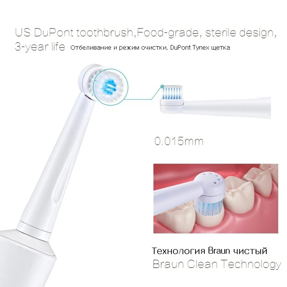 Kemei км-908 Smart индуктивной Перезаряжаемые автоматический Зубная щётка замены головки гигиена полости рта стоматологической помощи 4