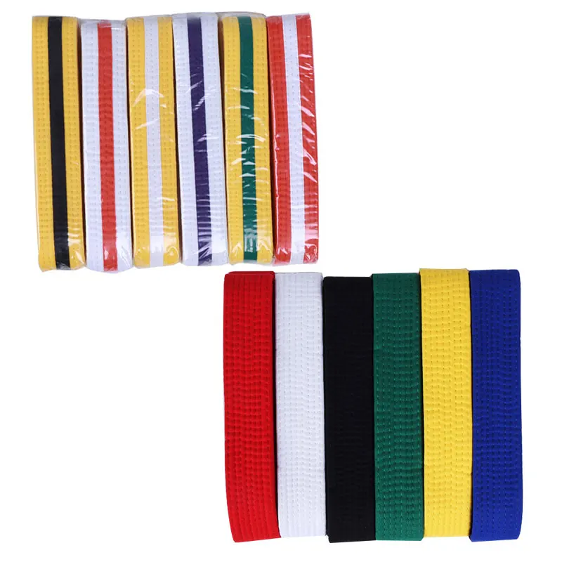 

17 colors Professional cotton Taekwondo Belt karate judo Martial Arts Waistband Red White Blue Black Belts Kids Adults 240cm T