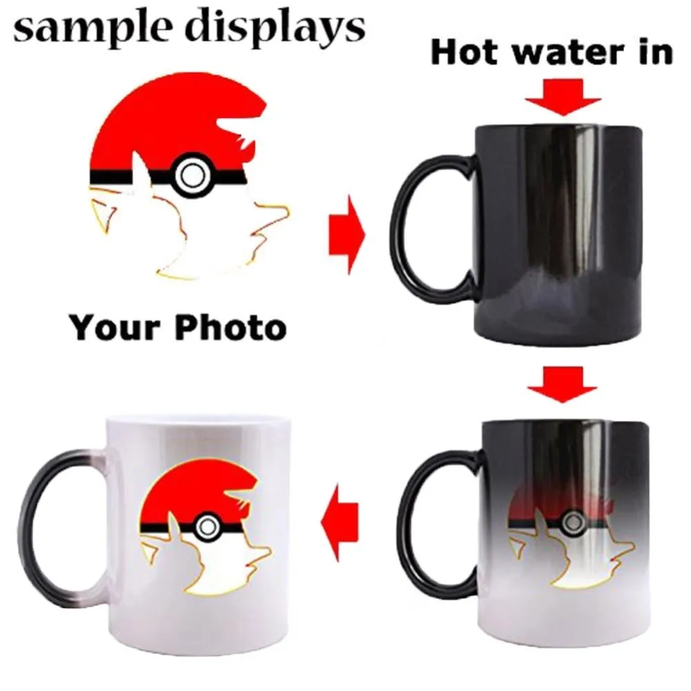 Changing Color Morphing Coffee Mugs Heat Sensitive Tea Cups