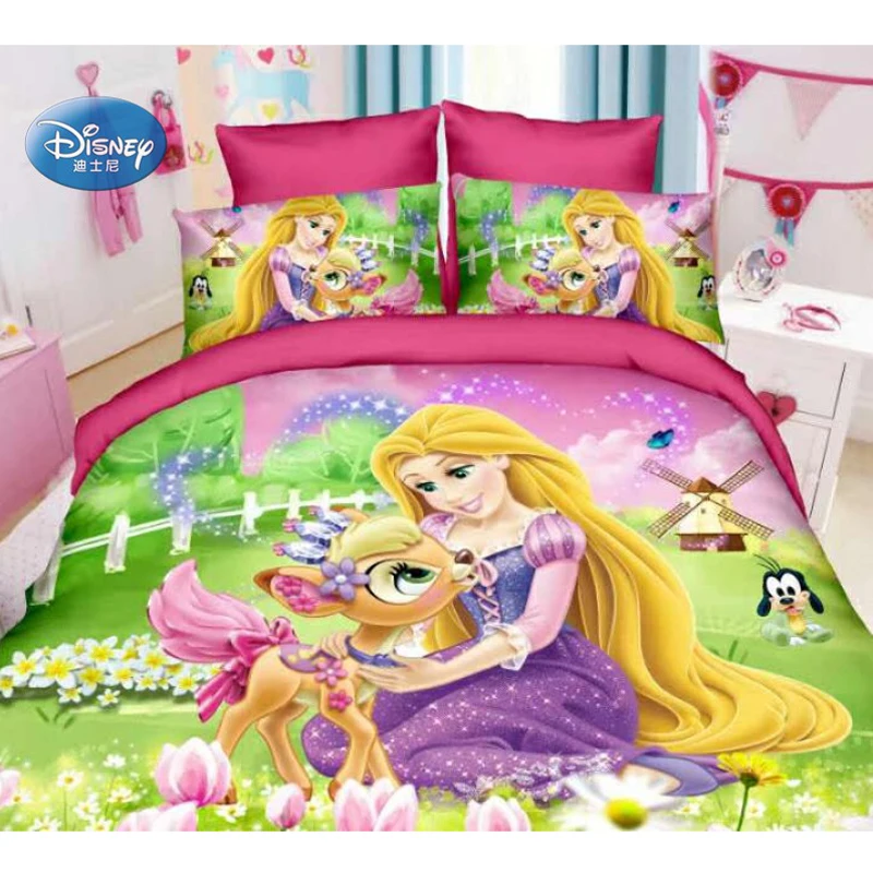 Tangled Rapunzel Princess Duvet Cover Set For Girls Bedroom Decor