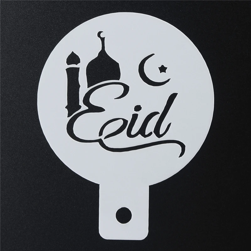 Aomily 6 шт./компл. трафареты для пирожных Eid Mubarak украшения на Рамадан исламского