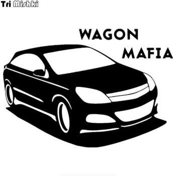 

Tri Mishki HZX229 12*17.1cm 1-4 pieces funny car stickers wagon mafia for opel astra auto car sticker