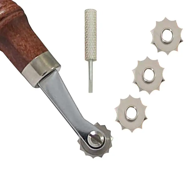 

Leathercraft Punching Tools Spacer Embossing System Set with Four Wheels For DIY Leather Craft Design Punch Tool Hot Sale