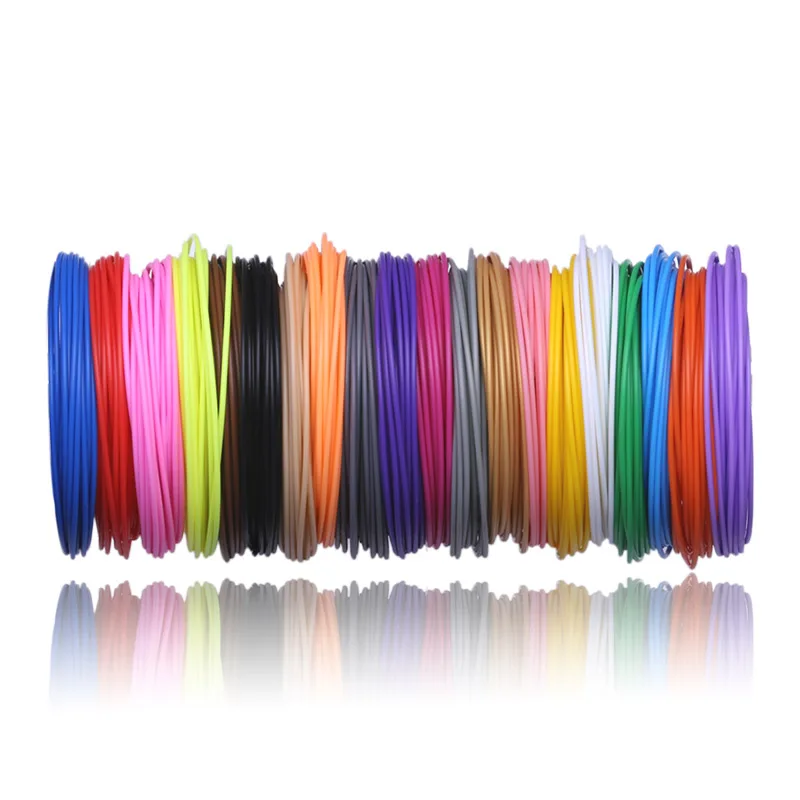 20 Цвет или 10 цветов/комплект 3D ручка нити PCL 1,75 мм Пластик резиновые печати Материал для Температура 3 D принтер ручки - Цвет: 100 Meter 20 Color