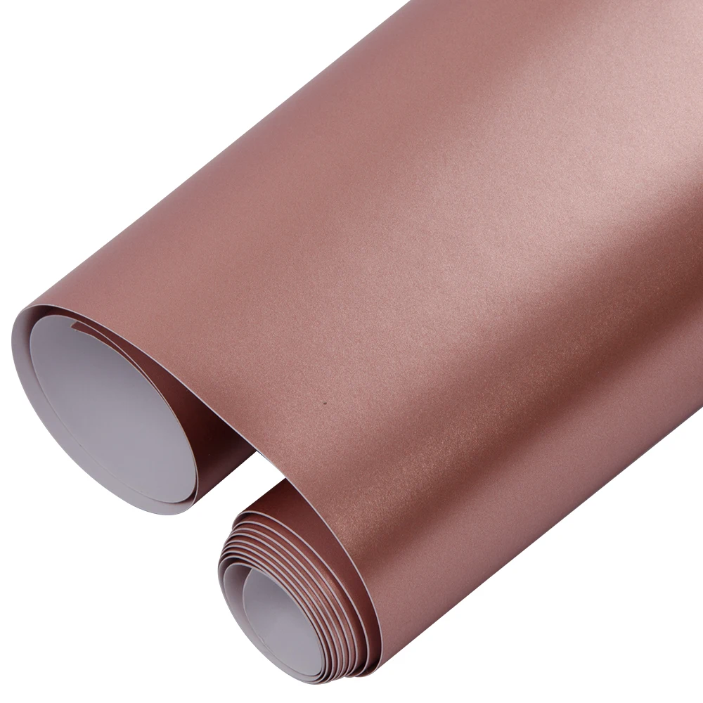 

Sunice Car Styling Rose Gold Lightning Metal Film Wrap Car Vinyl Film Self-adhesive Sticker Decals Waterproof/Decoration