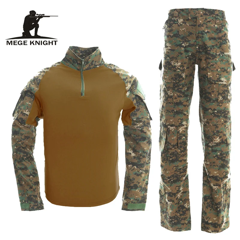 

Tactical Military USMC FROG II Ranger Inspire Airsoft Paintball Combat Uniform Suit Knee Elbow Pads Multicam Woodland Digital