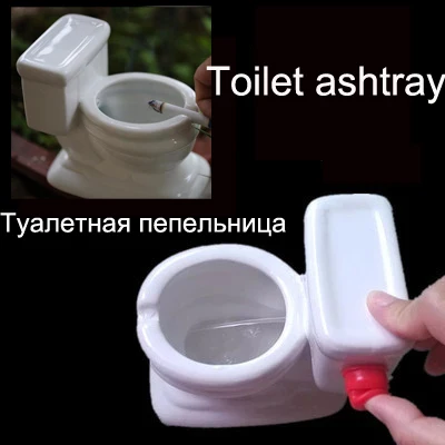 

White ceramic flush fashionable toilet ashtray,Gifts, handicrafts, toys