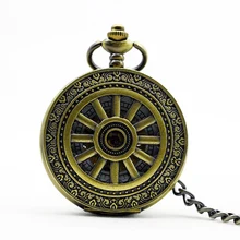 Ретро бронза стимпанк Римский НУМ кулон Механические карманные часы мужские и женские часы