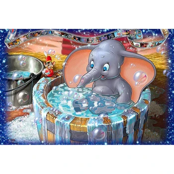 

DIY 5D Diamond Mosaic Diamond Painting Cross Stitch Kit Showing Elephant Diamonds Embroidery Full Drill Home Decoration