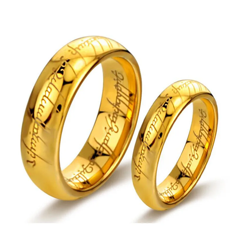 Lord Of The Rings Rings Of Power 2018 New Fashion Tungsten One Ring of Power Gold the Lord of Rings