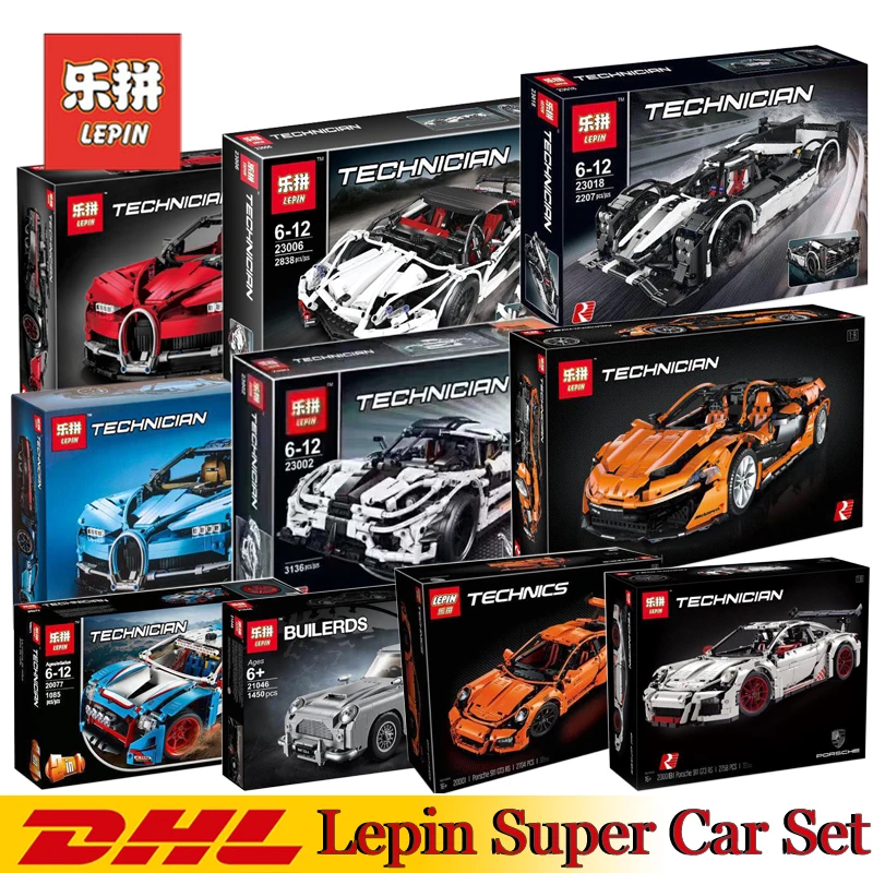 

Lepin Technic Super Car 20001 20077 20087 23002 23006 Model Blocks Toys Christmas Gifts Compatible LegoINGlys 42083 42056 4789