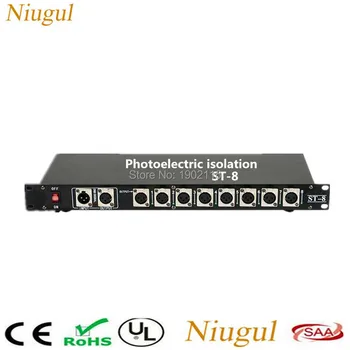 

Photoelectric Isolation 8CH DMX Splitter/DMX Stage Light Signal Amplifier Splitter/ 8 Way DMX Distributor With Optical Isolation
