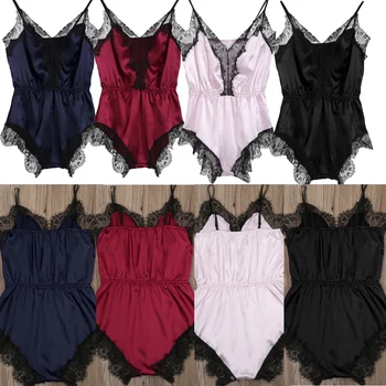 

AU Women Sexy Lace Bandage Bodysuit Leotard Lingerie Romper Jumpsuit Underwear