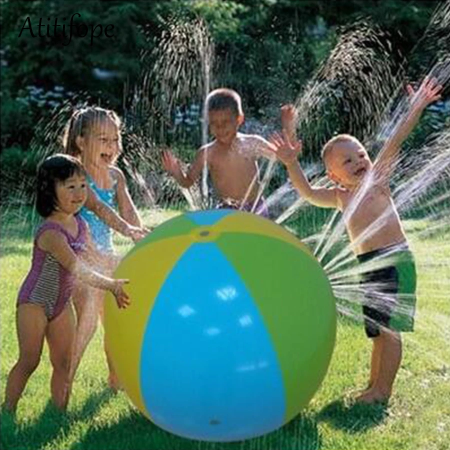 Всплеск и спрей мяч надувной спринклер водный шар Открытый забавная игрушка для жаркого лета плавание вечерние пляж бассейн с игровой корзиной