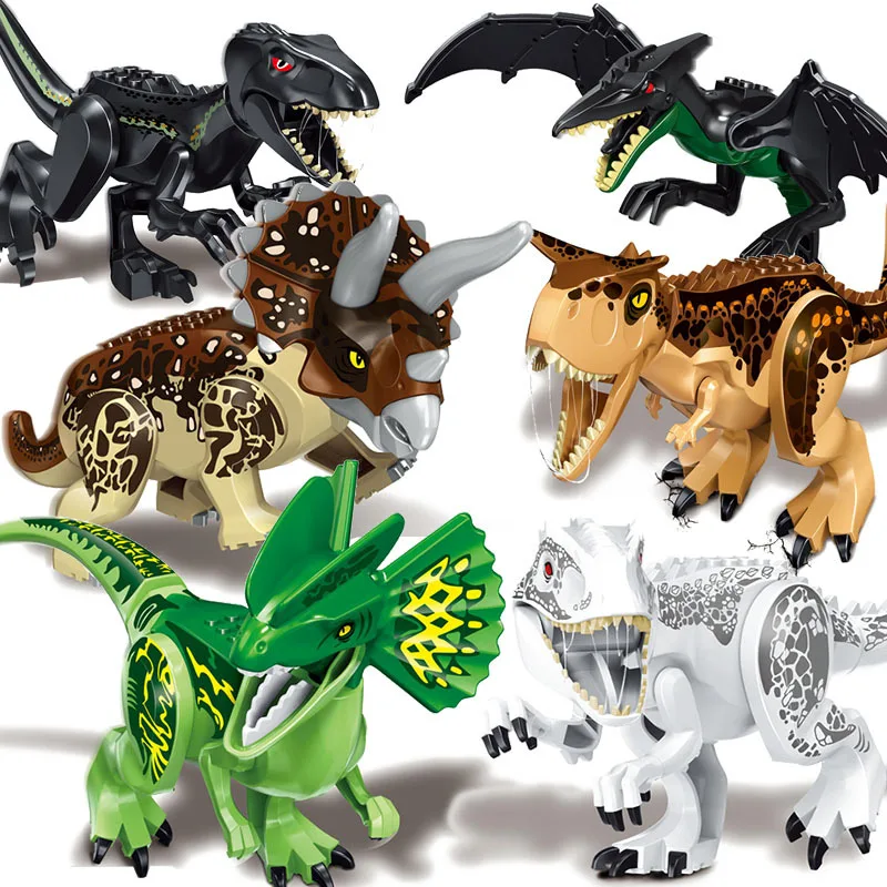 

Brutal Raptor Building Jurassic Legoed Blocks World 2 MINI Dinosaur Figures Bricks Dino Toys For Kids Dinosaurios Christmas
