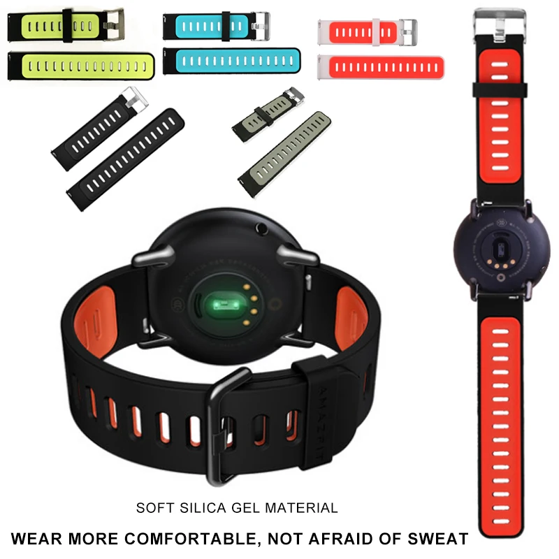 Watch Strap Smart Watch Band Durable 22MM Replacement Leather Bracelet Smart Accessories for Amazfit