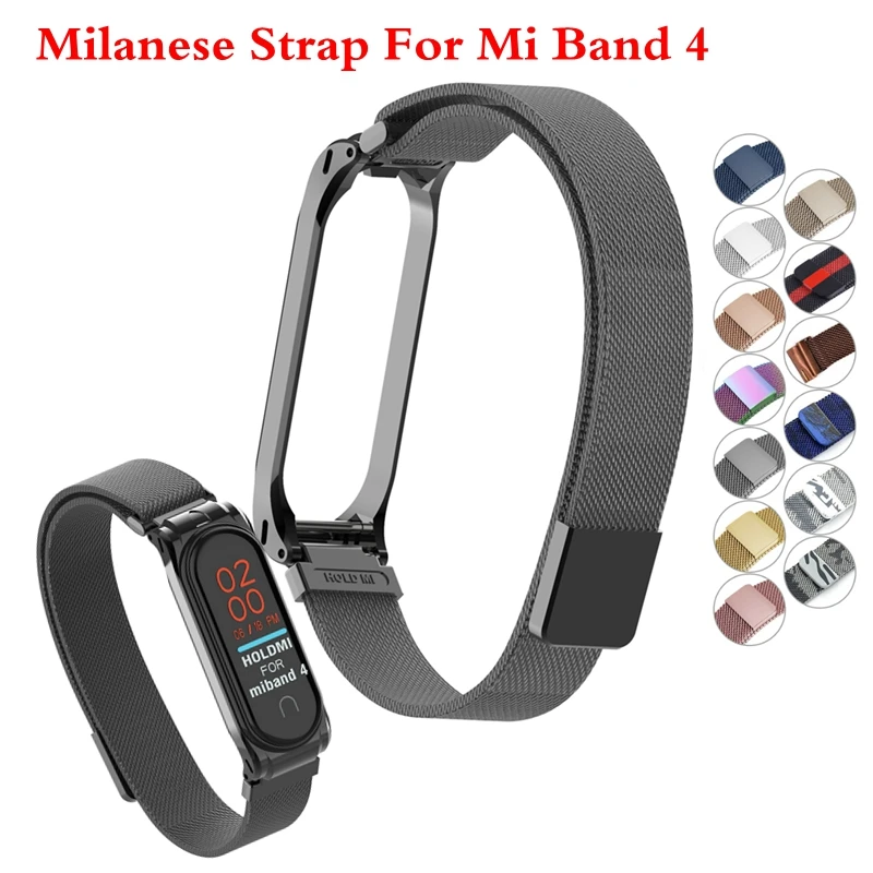

Ollivan Milanese Loop Bracelet Stainless Steel strap For Xiaomi MI Band 4 Smart Bracelet Band For Xiaomi MIBand 4 Replacement