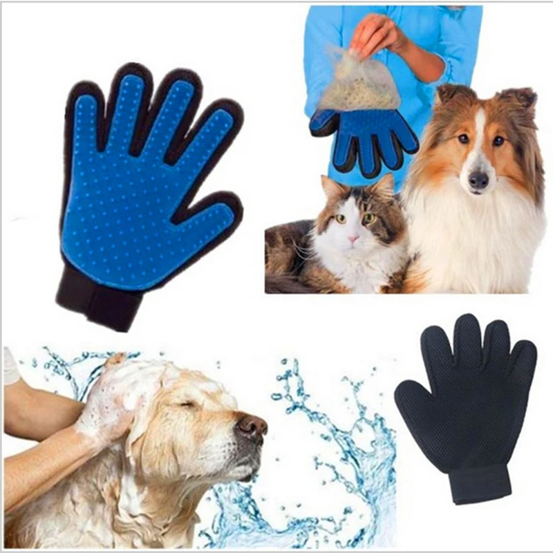 Pet Dog Silicone Glove Brush Deshedding Dog Grooming Glove Pet Bath Cleaning Massage Supplies
