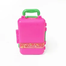 3D Kid Travel Train Suitcase Luggage Case Doll Dress Storage Case Toys For Joint 1 6
