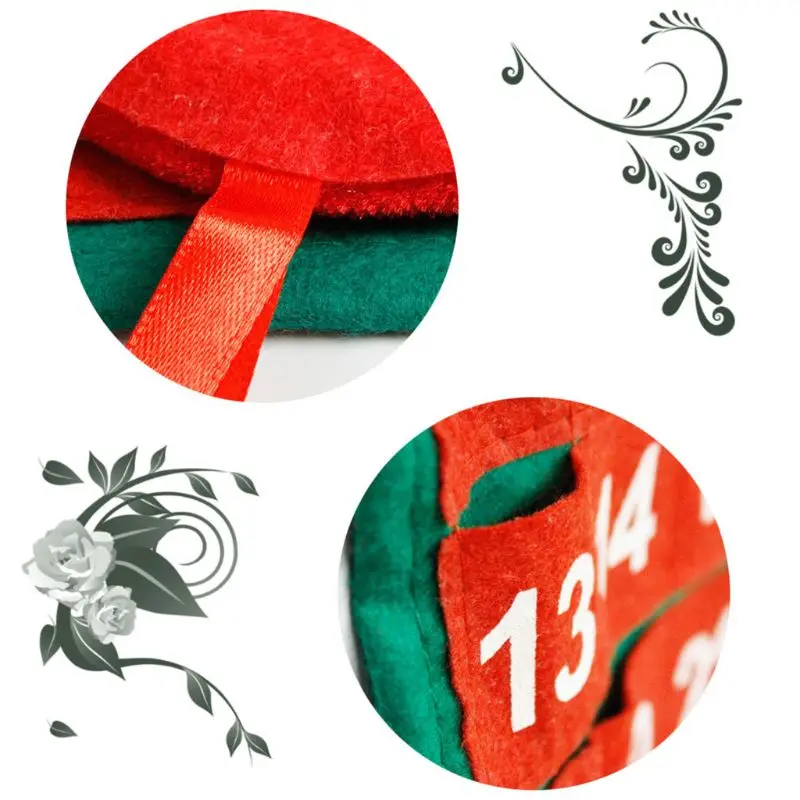 

Christmas Advent Santa Claus Calendar Creative Kalendar Xmas Decor Non-woven Fabric