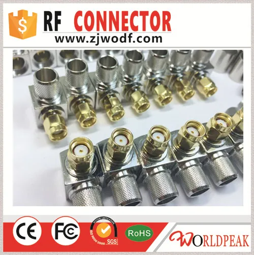 

Free shipping 10pcs RPSMA Male right angle crimp connector for LMR400 cable