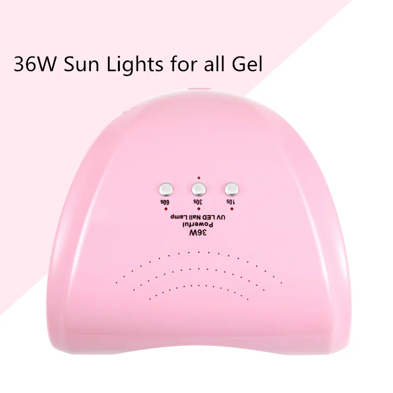 36W UV LED Nail lamp Nail dryer for All Gels with 10s/30s/60s button