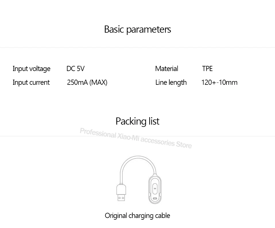 Зарядный usb-кабель Xiao mi для mi Band 4, Сменное специальное зарядное устройство для Xiao mi band 4 mi Band 4, умный Браслет