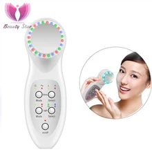 Beauty Star 7 светодиодный фотон ультра Звуковая терапия машина для подтяжки лица Подтяжка кожи удаление морщин Ультра звуковой массажер для лица